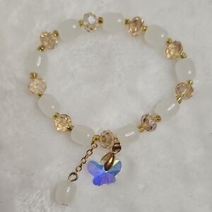 Stretchy Y2K Butterfly Beaded Charm Bracelet